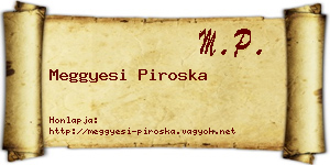 Meggyesi Piroska névjegykártya